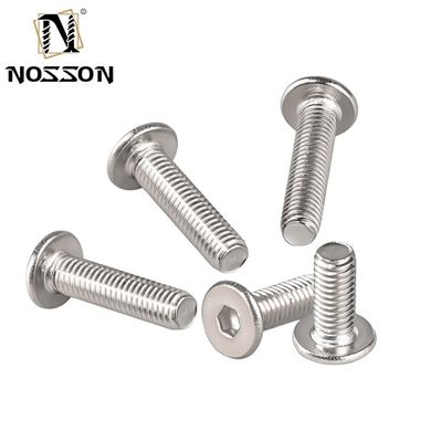 Sistema de medição métrico M3 M4 M5 M6 M8 304 aço inoxidável Hexagon Socket Bolt Ultra Low Head Cap Screws para máquinas