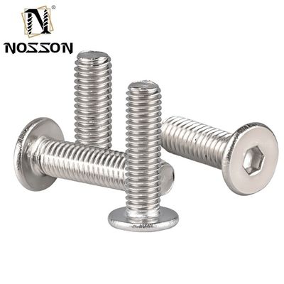 Sistema de medição métrico M3 M4 M5 M6 M8 304 aço inoxidável Hexagon Socket Bolt Ultra Low Head Cap Screws para máquinas
