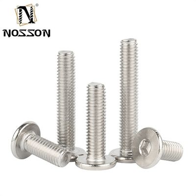 Sistema de medição métrico M3 M4 M5 M6 M8 304 aço inoxidável Hexagon Socket Bolt Ultra Low Head Cap Screws para máquinas