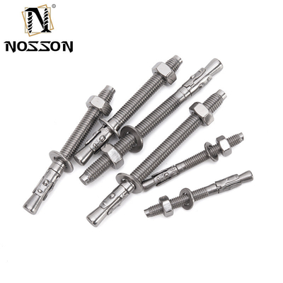 DIN padrão de aço carbono de prata aço inoxidável 304 316 Wedge Anchor Anchor de expansão Bolt Dyna Bolt SS304 para versátil