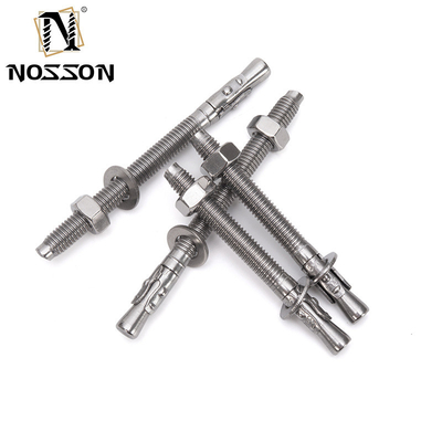 DIN padrão de aço carbono de prata aço inoxidável 304 316 Wedge Anchor Anchor de expansão Bolt Dyna Bolt SS304 para versátil