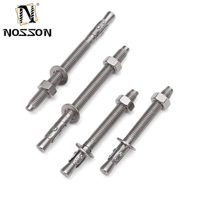 DIN padrão de aço carbono de prata aço inoxidável 304 316 Wedge Anchor Anchor de expansão Bolt Dyna Bolt SS304 para versátil