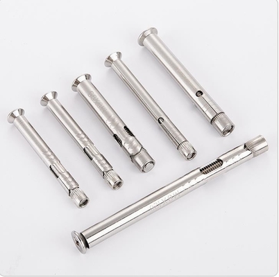 DIN padrão 304 aço inoxidável Countersunk Head Hex Socket Expansão parafusos de parafusos para janela ou moldura de porta fixada em prata