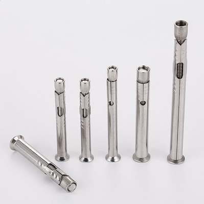 DIN padrão 304 aço inoxidável Countersunk Head Hex Socket Expansão parafusos de parafusos para janela ou moldura de porta fixada em prata