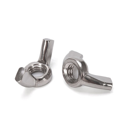 Aço inoxidável 304/316 Nozes de borboleta de asa com acabamento galvanizado Sistema de medição métrico padrão JIS Durável