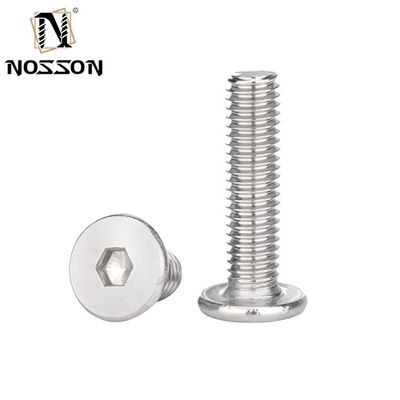 M3 M4 M5 M6 Ultra Thin Head Hex Socket Screw INCH Measurement System Adequado para várias utilizações industriais