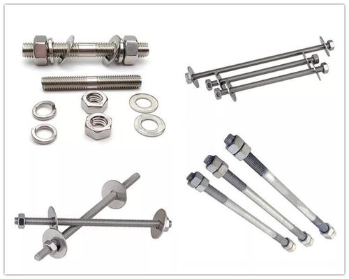 Brass M6 M8 M10 M12 M14 M16 M20 M24 Stud Bolts 304 aço inoxidável Rodas de fio de cabeça dupla Metric Standard Double Head Screw