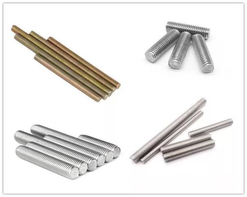 Brass M6 M8 M10 M12 M14 M16 M20 M24 Stud Bolts 304 aço inoxidável Rodas de fio de cabeça dupla Metric Standard Double Head Screw