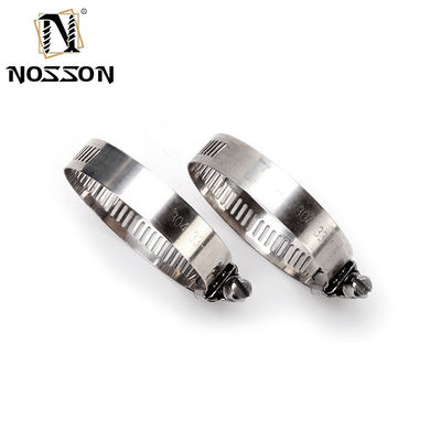 Superfície Plain American Ajustável Pipe Clamp Worm Gear 201 304 aço inoxidável mangueira grampos 10-16 com zinco Finish Sample