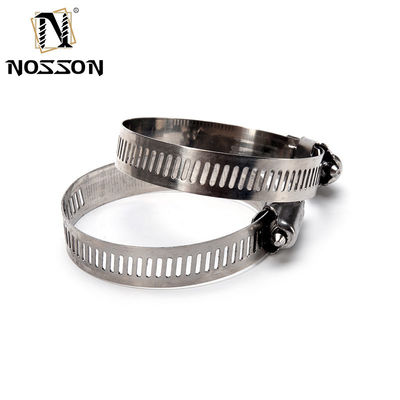 Superfície Plain American Ajustável Pipe Clamp Worm Gear 201 304 aço inoxidável mangueira grampos 10-16 com zinco Finish Sample