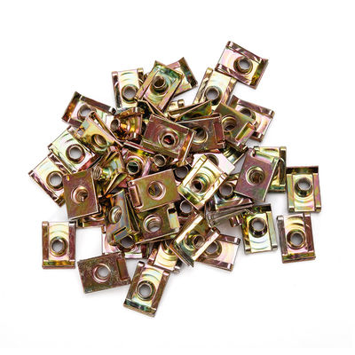 Painel de molas de aço simples métrico Clip Nut Custom U Type Clip Metal Fasteners Nut para Prata