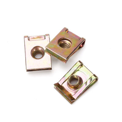 Painel de molas de aço simples métrico Clip Nut Custom U Type Clip Metal Fasteners Nut para Prata