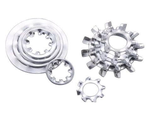 Limpadores de fechaduras dentadas essenciais de estilo plano para operações de mineração DIN6797J aço inoxidável SS304 aço carbono zincado