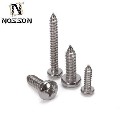 M2.5 DIN7981 H parafusos de encaixe de panela em reboque cruzado com acionamento Phillips tipo C em aço inoxidável