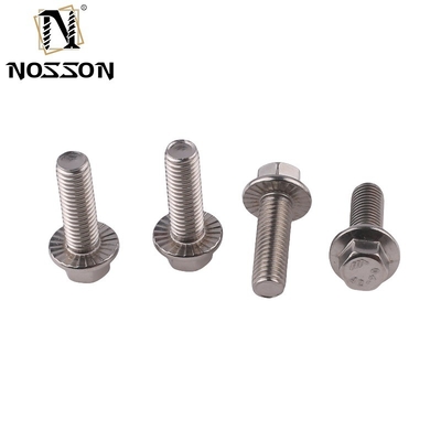 Sliver aço carbono óxido negro hex flange parafuso meio fio DIN6921 aço inoxidável padrão 4.8 8.8 10.9 12.9 com acabamento de zinco
