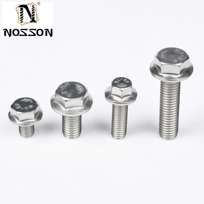 Sliver aço carbono óxido negro hex flange parafuso meio fio DIN6921 aço inoxidável padrão 4.8 8.8 10.9 12.9 com acabamento de zinco