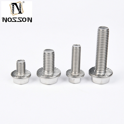 Sliver aço carbono óxido negro hex flange parafuso meio fio DIN6921 aço inoxidável padrão 4.8 8.8 10.9 12.9 com acabamento de zinco