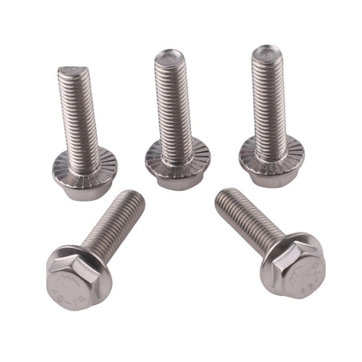 Parafusos de transporte de aço inoxidável Grau 4.8 8.8 10.9 12.9 Dacromet Hex Flange Bolt Com Benefício de fio completo DIN6921