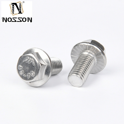 Parafusos de transporte de aço inoxidável Grau 4.8 8.8 10.9 12.9 Dacromet Hex Flange Bolt Com Benefício de fio completo DIN6921