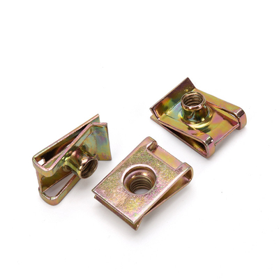 Cartucho de galvanizado de gás de petróleo Reed Car Nut Leaf Spring Bolt com porcas de clip óptico M3/M5 e cabeça hexagonal para sistema de medição métrico