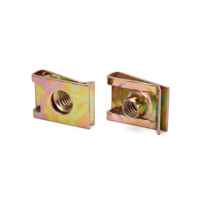 M4-M10 Hexagon Head Plain Metal U-Shaped Speed Clip Nuts Fixações para Ferro Aço Carbono Zinco Revestido Clamp Nut Reed Nut Preto