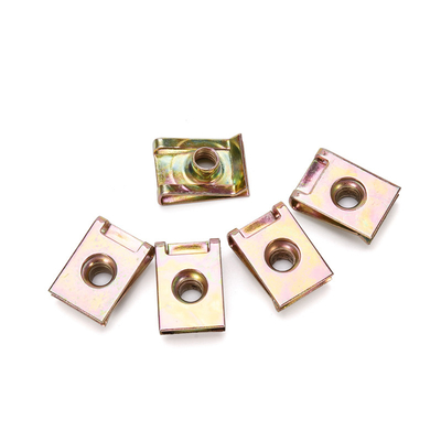 M4-M10 Hexagon Head Plain Metal U-Shaped Speed Clip Nuts Fixações para Ferro Aço Carbono Zinco Revestido Clamp Nut Reed Nut Preto