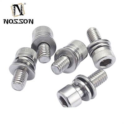 GB padrão azul tingido acabamento M5 M6 M8 aço inoxidável SS 304 316 316L Hex Socket Head Cap Sems parafuso DIN912 Sistema de medição INCH