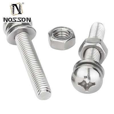 Sistema de medição INCH Pan Head Cross Screw Zinc M3 M4 M5 M6 com tamanhos de 1,6-20 mm e acabamento cromado