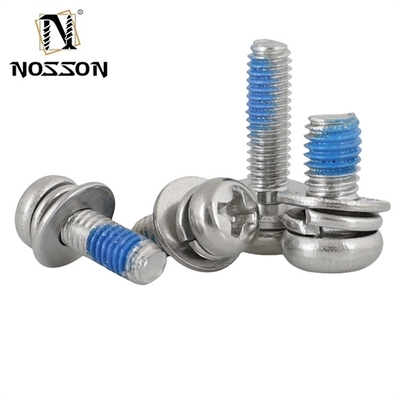 Sistema de medição INCH Pan Head Cross Screw Zinc M3 M4 M5 M6 com tamanhos de 1,6-20 mm e acabamento cromado