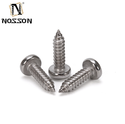 Metric aço inoxidável 304 Pan Head Tapping parafuso chapa parafuso de metal com cabeça de queijo e acabamento cromado Din 7981