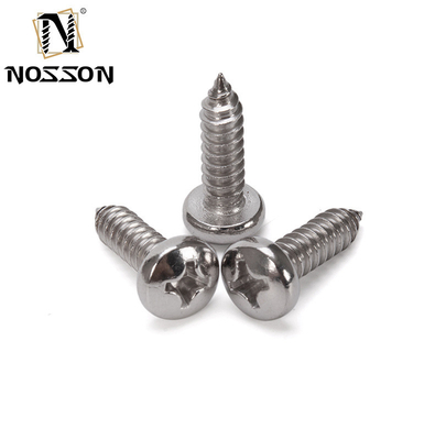 Metric aço inoxidável 304 Pan Head Tapping parafuso chapa parafuso de metal com cabeça de queijo e acabamento cromado Din 7981