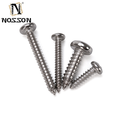 Metric aço inoxidável 304 Pan Head Tapping parafuso chapa parafuso de metal com cabeça de queijo e acabamento cromado Din 7981