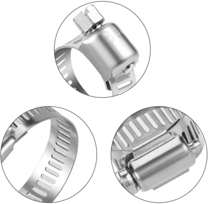 Clamps de trabalho pesado de acabamento de zinco para mangueiras e tubos firmes Amostra em estoque Design durável de aço inoxidável