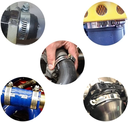 Clamps de trabalho pesado de acabamento de zinco para mangueiras e tubos firmes Amostra em estoque Design durável de aço inoxidável