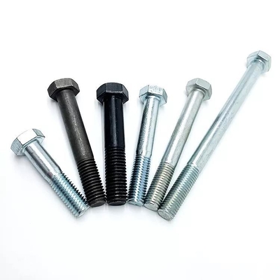 Sistema de medição métrico M6-M36 M10 Lavadora de porcas de parafusos hexadecimal preto DIN933 8.8 12.9 Grau de acabamento TINTO AZUL para fabricação