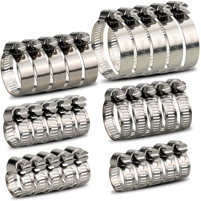 Grampos de mangueira de engrenagem de verme de aço inoxidável para tubulação de linhas de combustível Faixa ajustável 1/4-2 em 6-51mm ZINC Finish Sample Instock
