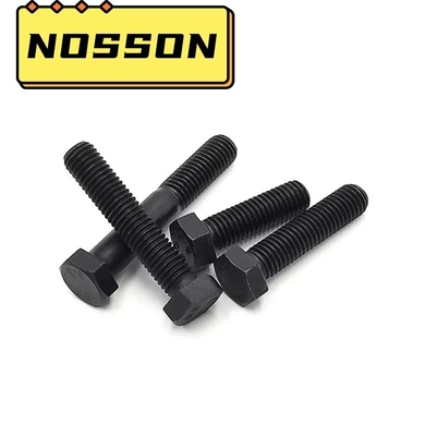 Sistema de medição métrico M6-M36 M10 Lavadora de porcas de parafusos hexadecimal preto DIN933 8.8 12.9 Grau de acabamento TINTO AZUL para fabricação