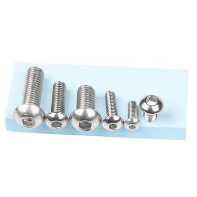 Ferramenta de enxaguante de aço inoxidável de cabeça redonda Allen Cap Screw para sistema de medição métrica industrial GB ISO7380 Cromeado