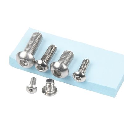 Ferramenta de enxaguante de aço inoxidável de cabeça redonda Allen Cap Screw para sistema de medição métrica industrial GB ISO7380 Cromeado