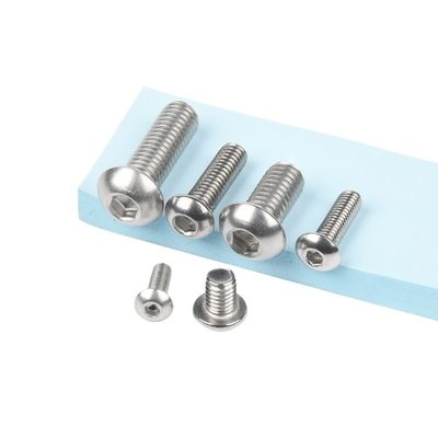 Ferramenta de enxaguante de aço inoxidável de cabeça redonda Allen Cap Screw para sistema de medição métrica industrial GB ISO7380 Cromeado