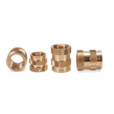 Turning CNC personalizado e moldagem por injeção M4 Knurling Brass Threaded Insert Thumb Nut com acabamento revestido de zinco-flakes