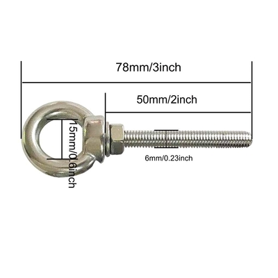 INCH Sistema de medição para parafusos de aço inoxidável M6 ombro 1/4&quot; x 2&quot; parafusos pesados para parafusos para elevação acabamento plano
