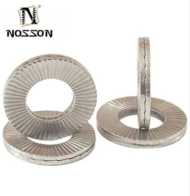 Lavadora de fecho de cunha de aço inoxidável revestimento em flocos de zinco preto M8 5/16 polegadas para ambientes pesados na indústria automotiva