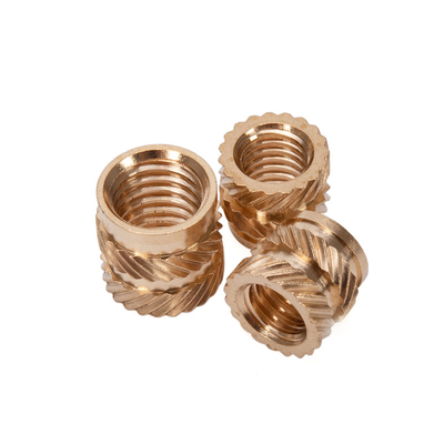 Melt Insert Grinded Copper Nut M3 M6 Brass Insert for Wood Through-Hole Brass Grinded Thumb Screw
