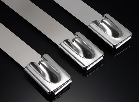 Instock PVC revestido SS304 / 316 / 201 grampos de trabalho pesado auto ligação de cabo de aço inoxidável com plástico pulverizado bola de metal 100PCS