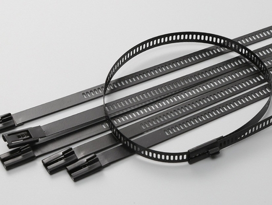 Padrão ISO 100pcs Cable Ties de aço inoxidável 12mm para aplicações industriais