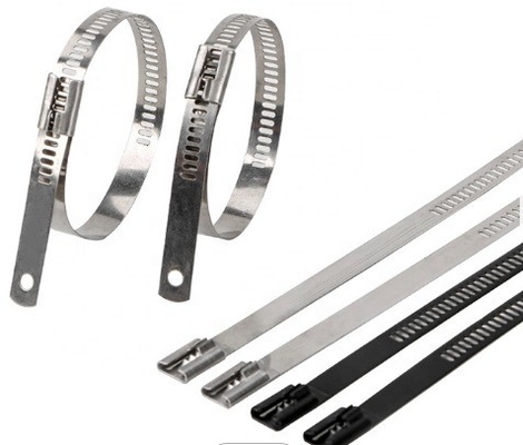 Auto-bloqueio Metal Wrap Cable Tie Ball Lock JIS Padrão PVC revestido de aço inoxidável 7.9mm GB padrão