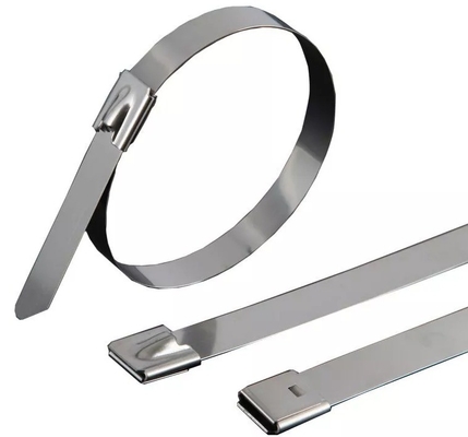 Auto-bloqueio Metal Wrap Cable Tie Ball Lock JIS Padrão PVC revestido de aço inoxidável 7.9mm GB padrão