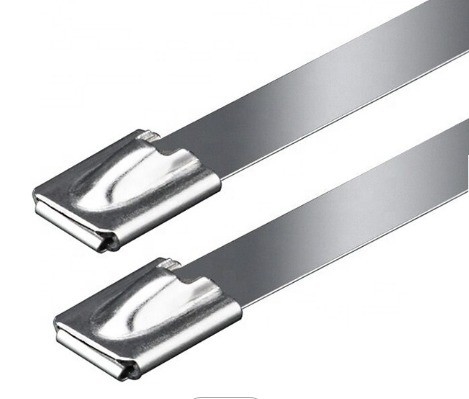 Auto-bloqueio Metal Wrap Cable Tie Ball Lock JIS Padrão PVC revestido de aço inoxidável 7.9mm GB padrão