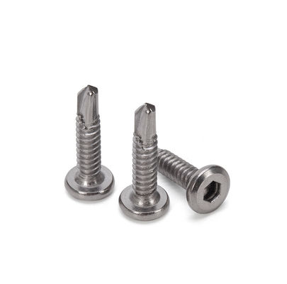 Parafuso de auto-perfuração com acabamento revestido com zinco no sistema de medição INCH